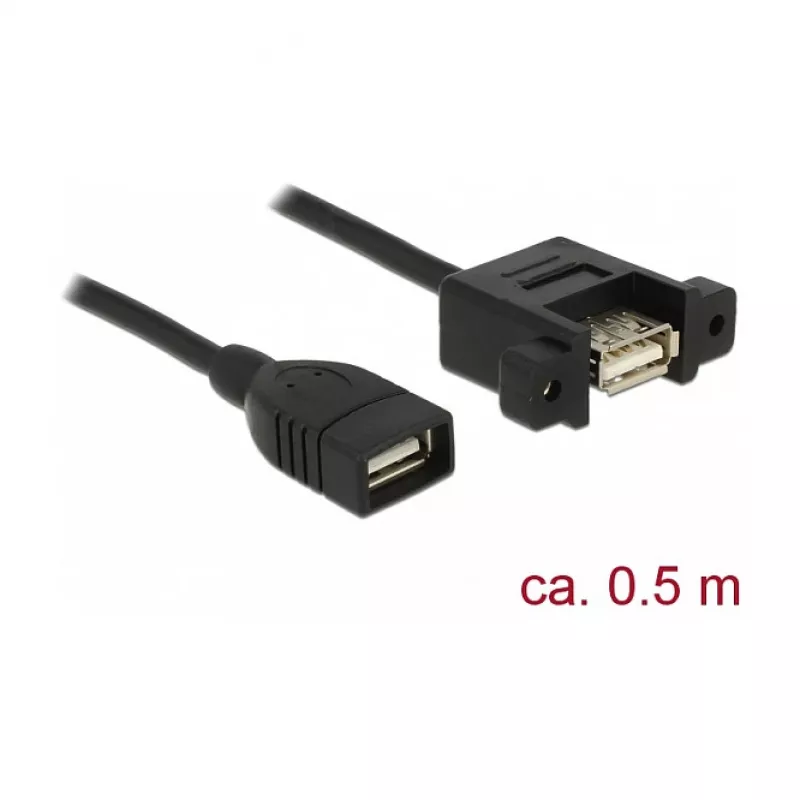 USB laidas DeLOCK 85459 USB 2.0 0,5 m juodas