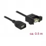 USB laidas DeLOCK 85459 USB 2.0 0,5 m juodas