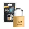 Deli Tools žalvarinė pakabinama spyna EDL508907