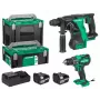 Atsuktuvų Hikoki akumuliatorių rinkinys 18V DS18DBS+DH18DBL su 2x5Ah baterijomis