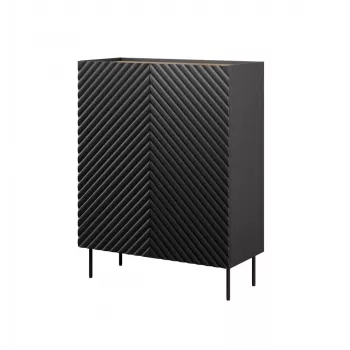 Lentynų sistema cama meble ONDA 2D2SZ knygų spinta 98×45×127 cm juoda
