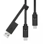 USB-A į USB-C kabelis ProXtend USBCWA-001 1 m, juodas, 0,06 kg