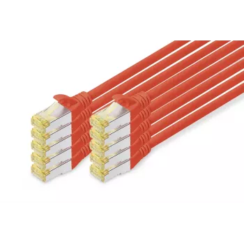 Tinklo kabelis Digitus CAT 6A S/FTP RJ-45 2m raudonas