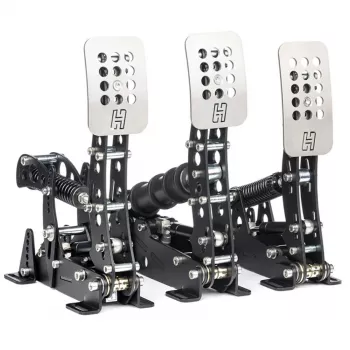 Heusinkveld Ultimate+ 3 pedalų komplektas juodas — tiesioginės pavaros simuliatorių lenktynių pedalų komplektas, 3 pedalai