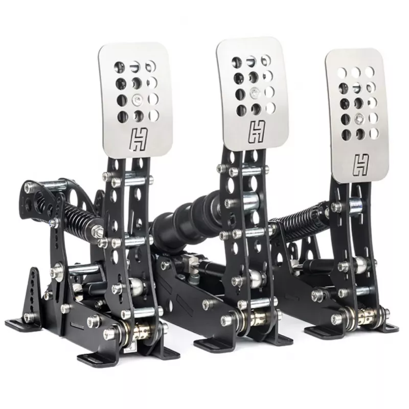 Heusinkveld Ultimate+ 3 pedalų komplektas juodas — tiesioginės pavaros simuliatorių lenktynių pedalų komplektas, 3 pedalai