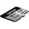 MicroSD kortelė Lexar 64GB UHS-I Class 3 Sidabrinė PLUS