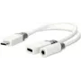 Nedis USB-C™ adapteris | USB 2.0 | USB-C™ kištukas USB-C™ lizdas / 3,5 mm lizdas | 0,10 m | Apvalus | Paauksuoti kontaktai | PVC | Balta | Dėžutė