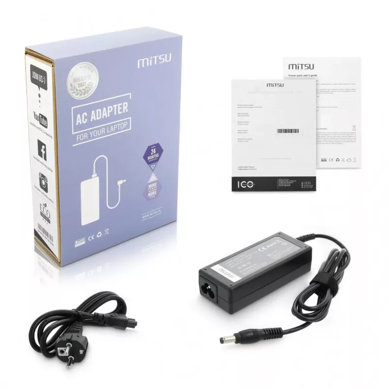 Nešiojamojo kompiuterio įkroviklis MITSU 20V 3,25A (5,5×2,5) Fujitsu ir Maxdata modeliams