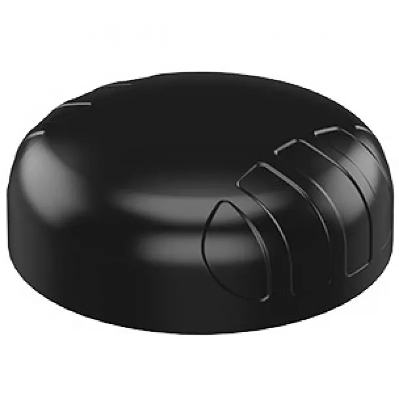 Antena Poynting A-PUCK-0007-V2-01 juoda — įvairiakryptė LTE/4G/3G/2G lėkštinė antena su SMA (V) ir RP-SMA adapteriu