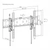 TV laikiklis SBOX PLB-6546T-2 37–80 colių ekranams, iki 75 kg, VESA iki 600x400