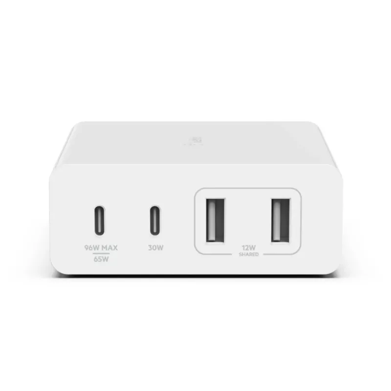 Vidinis įkroviklis Belkin WCH010VFWH 2m laidas 2 USB Type-C prievadai baltas
