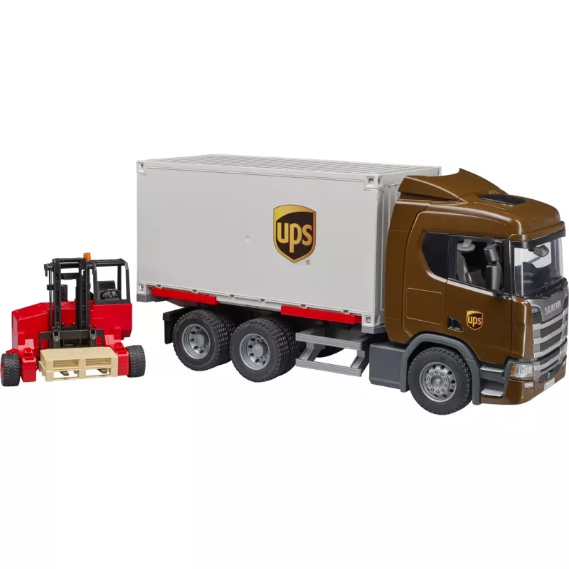 Scania Super 560R Transporto priemonės UPS konteineris su šakiniu krautuvu