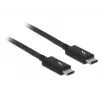 Thunderbolt laidas DeLOCK 84845 1 m 20 Gbit/s Juoda