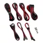 CableMod C-Series PRO RM Juoda Label maitinimo kabelių rinkinys CM‑PCSR‑16P3KIT‑NKKR‑R — juodos ir raudonos spalvos įdėklais dengti PSU kabeliai