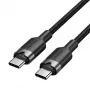 USB-C į USB-C duomenų ir įkrovimo kabelis Vention TRDBH, 2 m, USB 2.0, 60 W PD, 3 A, 480 Mbit/s, juodas