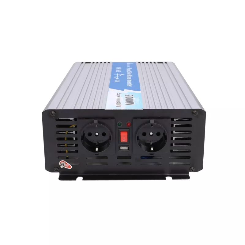 Extralink OPIP-2000W | Įtampos keitiklis | automobilinis 12 V, 2000 W grynoji sinusinė banga
