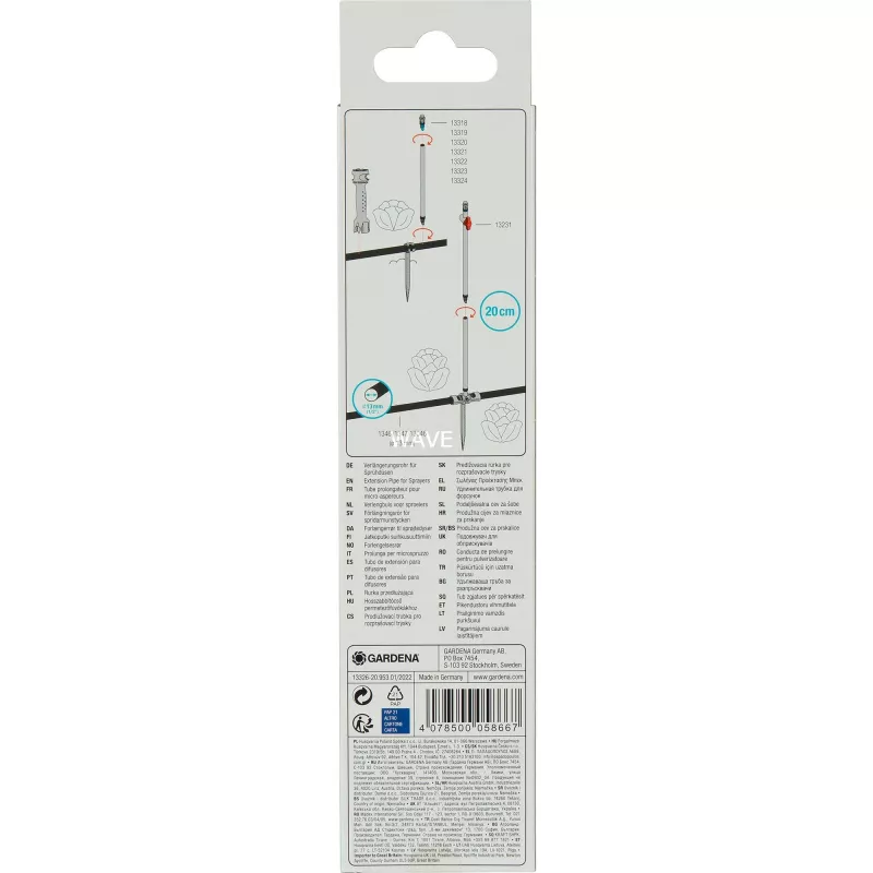 Laistymo sistemos dalis Gardena 13326-20 Plastikinė Juoda 200mm 5 vnt.