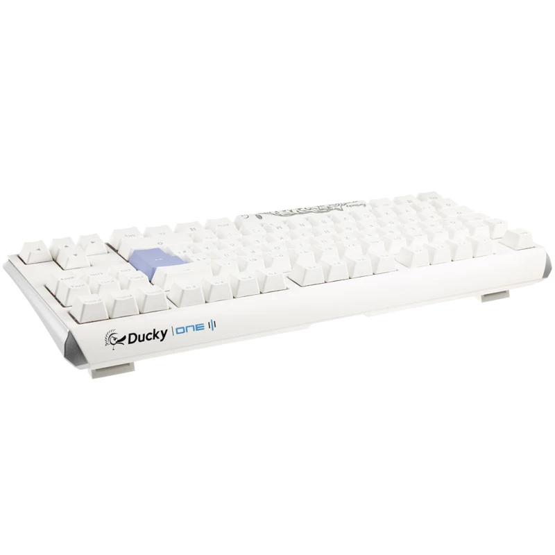 Ducky One 3 Classic Pure Balta TKL žaidimų RGB LED - MX-Brown klaviatūra USB vokiška balta (DKON2187ST-BDEPDPWWWSC1)