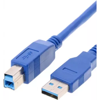 USB laidas Helos 014683 USB 3.2 Gen 1 3m USB A USB B mėlynas
