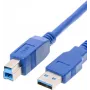 USB laidas Helos 014683 USB 3.2 Gen 1 3m USB A USB B mėlynas