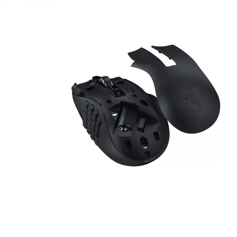 Žaidimų pelė Razer Naga V2 HyperSpeed RF Wireless + Bluetooth, dešinei rankai, 30000 DPI, optinė, juoda
