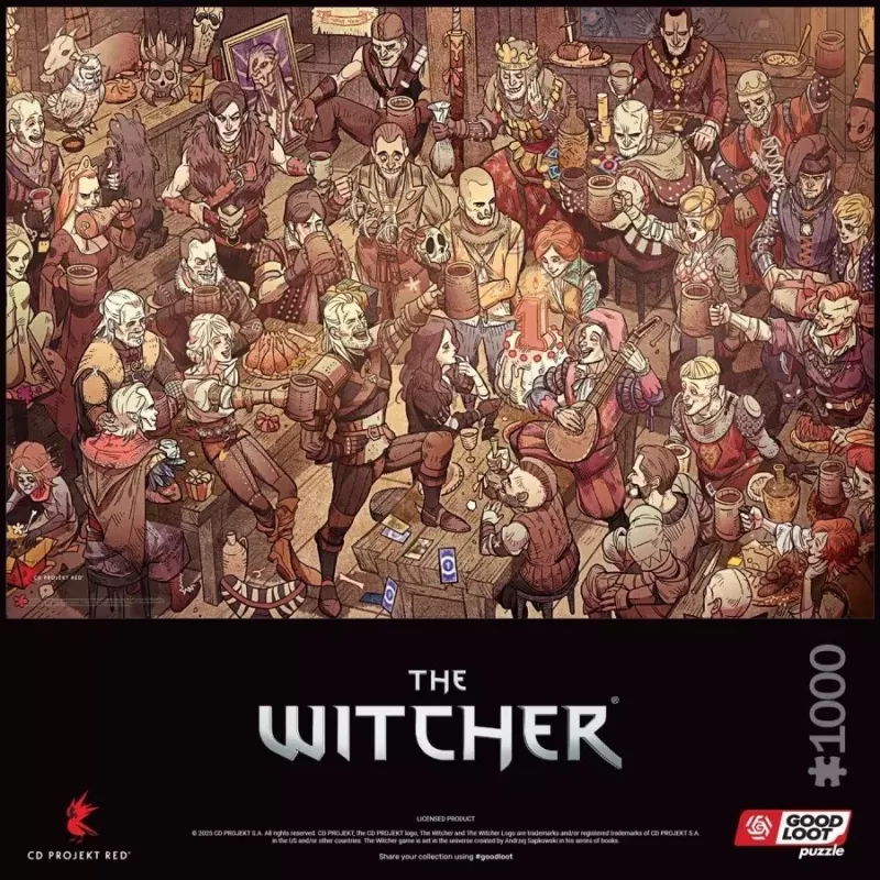 Good Loot Gaming Puzzle: The Witcher (Wiedźmin) Birthday, 1000 vienetų