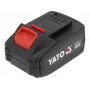 Baterija belaidžiams įrankiams YATO YT-828463 — Li-Ion 18V 4Ah, raudona, įkrovos indikatorius