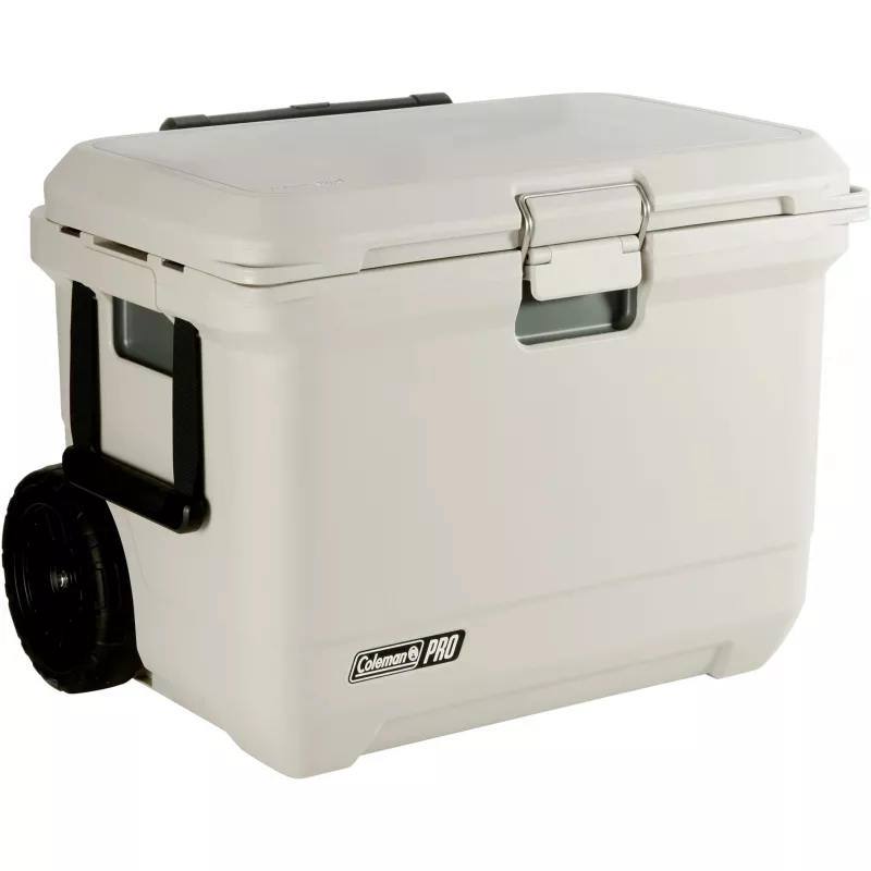 Coleman Pro 55QT Wheeled Cooler Box White 52L 120h