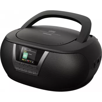 Muzikinė sistema SENCOR SPT6200DB su CD/MP3, USB, Bluetooth 5.3 ir DAB+ imtuvu, 3W RMS, 1,77 colio TFT ekranu
