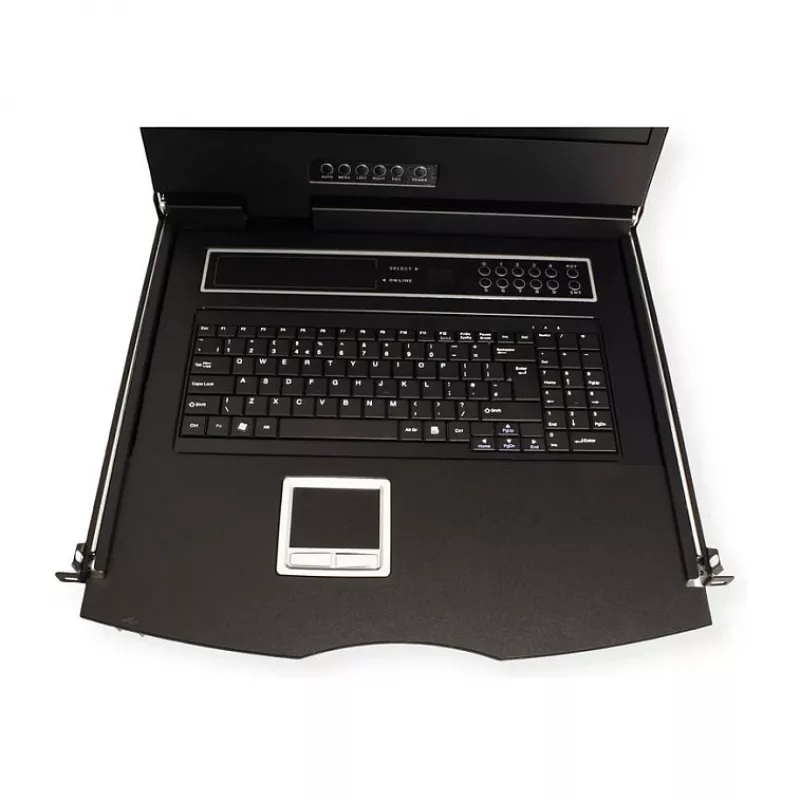Stovo konsolė VALUE 26.99.0123, 17 colių (43,2 cm) LCD, 1280×1024, 1U, prancūziška klaviatūra, juoda
