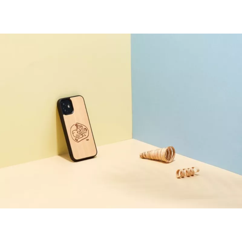 Apsauginis telefono dėklas Man and Wood, skirtas iPhone 12 mini — vaikiškas žuvies dizainas