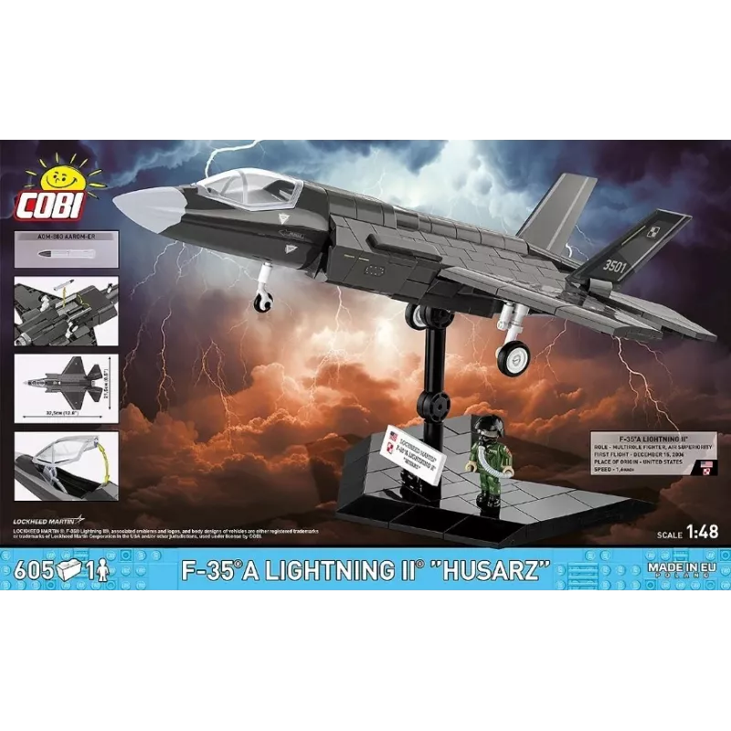 Konstruktorius Cobi F-35A Lightning II — 605 detalės, mastelio modelis