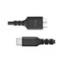 USB laidas MediaRange MRCS257 0,5 m — Micro-USB B į USB-C, USB 3.2 Gen 1 (5 Gbit/s), juodas