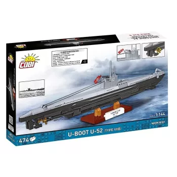 Konstruktorius Cobi U-Boot U-52 — 474 dalių modelio rinkinys