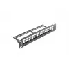 Rack blanking panel LANBERG PPKS-9112-B, 12 prievadų, 1U, metalinis, pilkas, 254×44.5×99.3 mm