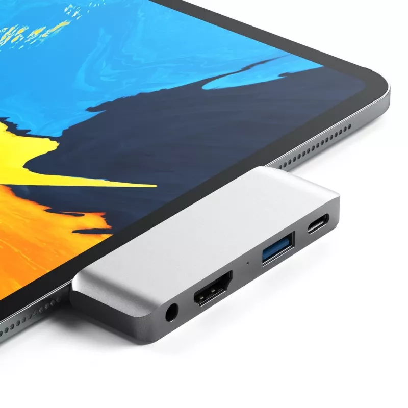 Satechi aliumininis USB-C šakotuvas skirtas iPad Pro, sidabrinis