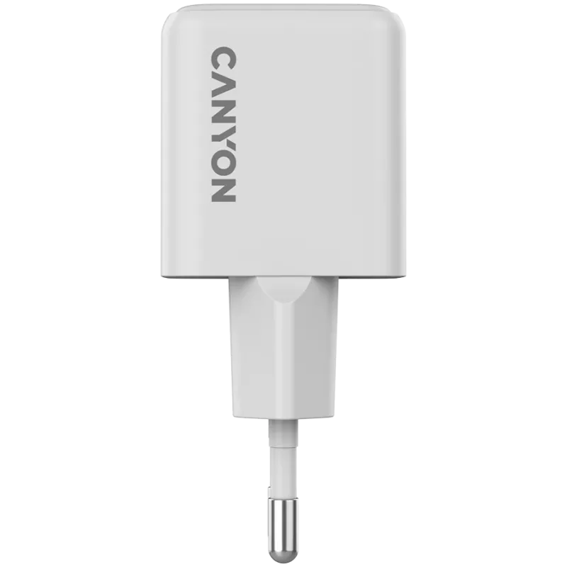 Canyon Charger CU20AC GaN 20W PD, 2 prievadai (USB-A/USB-C) WH mažmeninė prekyba (CNS-CUW20AC)