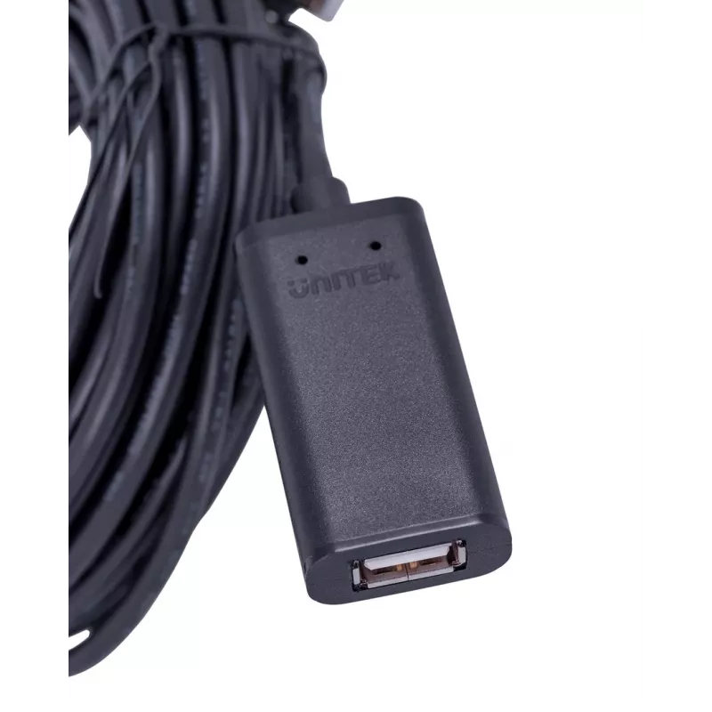 UNITEK Y-278 USB kabelis USB 2.0 10 m 2 x USB A USB A juodas