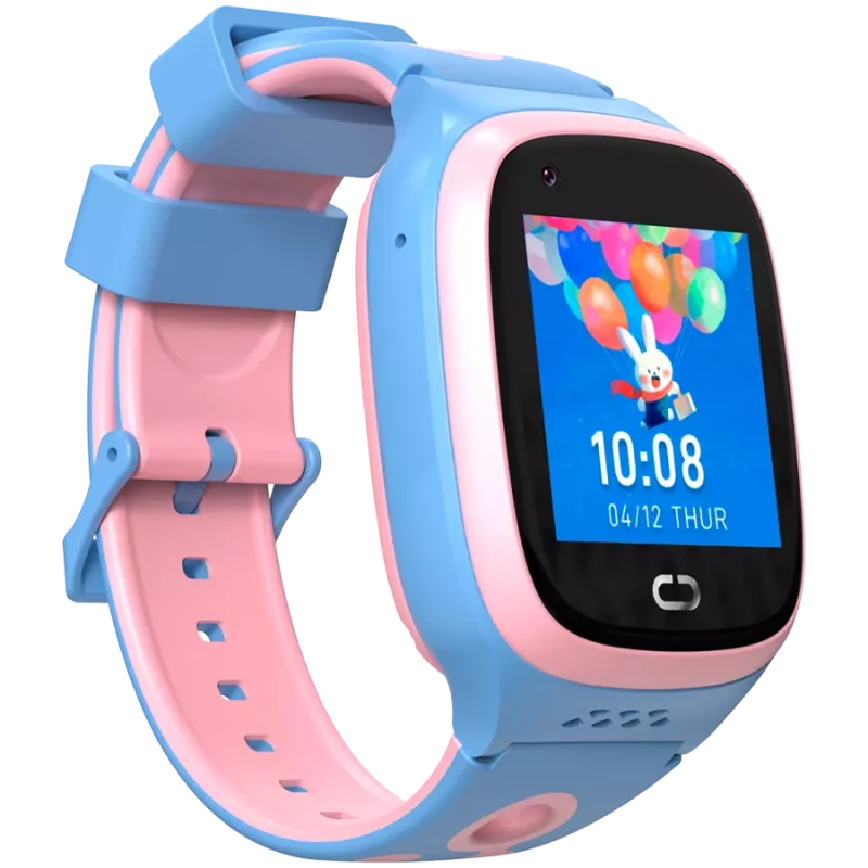 Vaikų laikrodis „Canyon ZEFIR KW-49“ su E-SIM, 4G, GPS, WiFi, vaizdo, muzikos, žaidimų, anglų kalbos mokymosi funkcijomis, rožinė/mėlyna
