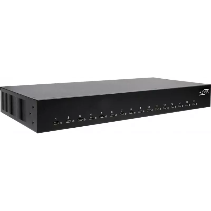 EXSYS EX-11017 16 prievadų USB Type-C įkrovimo stotis
