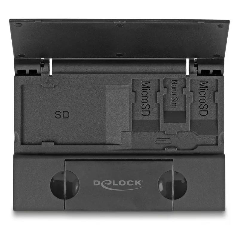 Kortelių skaitytuvas DeLOCK 91014 USB 3.2 Gen 1 Type-A/Type-C juodas MicroSD SD