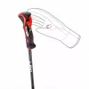 Slidinėjimo lazdos Leki 3D AIRFOIL juoda/raudona 120 cm