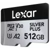 Flash atmintinė Lexar 512 GB UHS-I microSDXC Sidabrinė PLUS