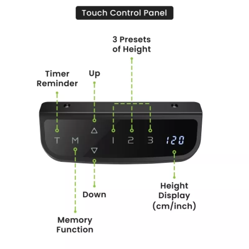 Reguliuojamo aukščio stalas Up Up Bjorn pilkas, stalviršis L juodas