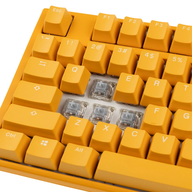 Ducky One 3 TKL klaviatūra, skirta žaidimams, USB, QWERTY, anglų k., geltona