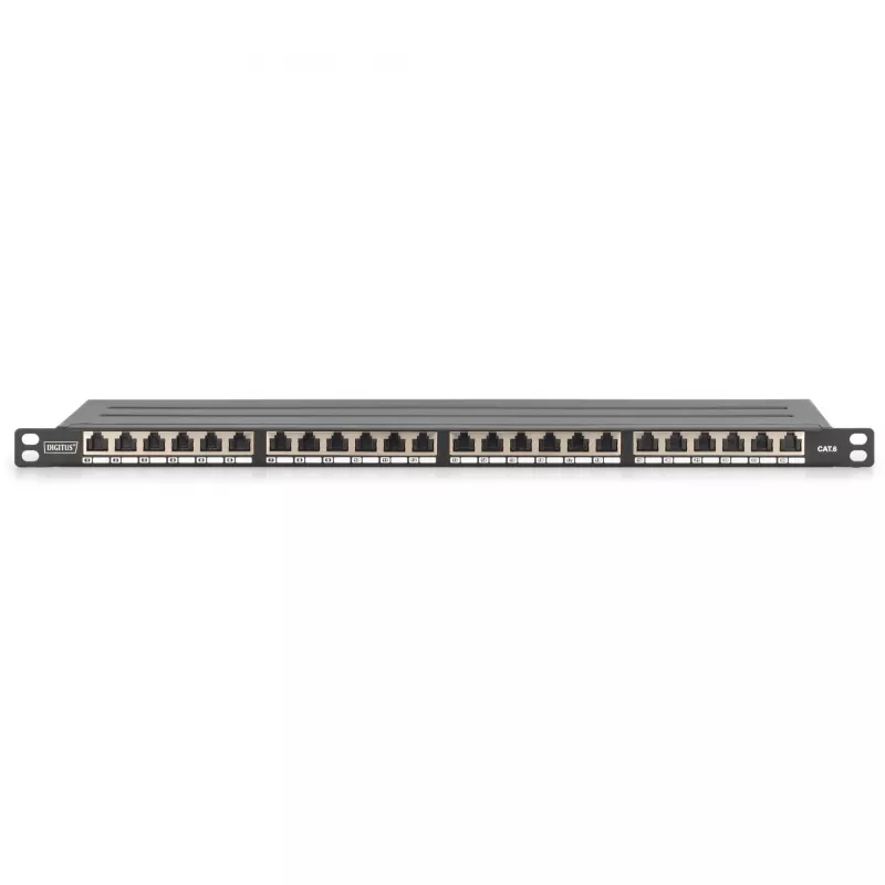 Digitus CAT 6 Class E didelio tankio ekranuotas pataisos skydelis, juodas