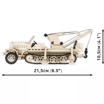 Statybiniai blokeliai Cobi Sd.Kfz. 9/1 Famo — Antrojo pasaulinio karo modelis, 498 dalys, įvairiaspalvis