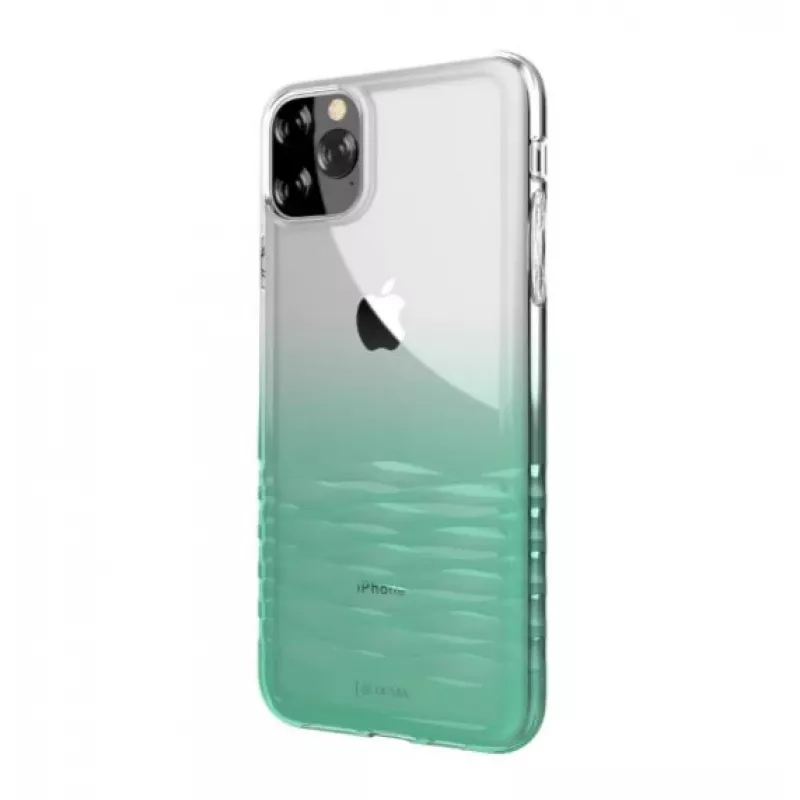 Apsauginis telefono dėklas Devia Ocean serija iPhone 11 Pro — laipsniškai žalia apdaila