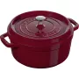 Ketaus apvalus puodas Staub La Cocotte 3,85 l, bordo spalvos