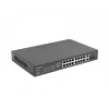 Nevaldomas jungiklis LANBERG RSFE-16P-2C-150 — 18 prievadų Gigabit, 16 PoE+/2 SFP, 150 W bendra galia, 1U stovas, metalinis, juodas